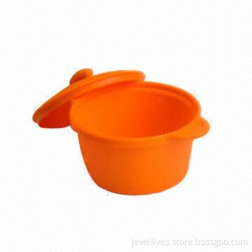 Silicone bowl with cover, various colors are available